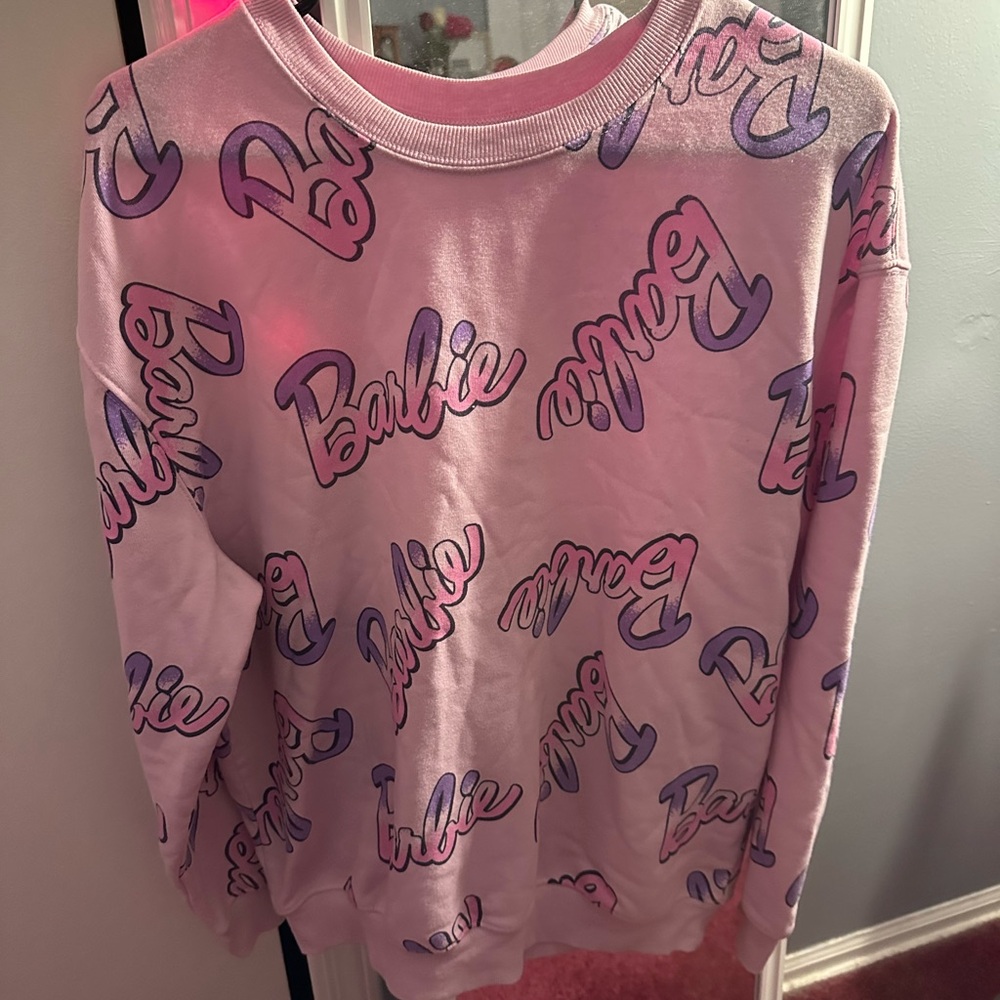 Mattel Barbie Pink and Purple Crew Neck Sweater